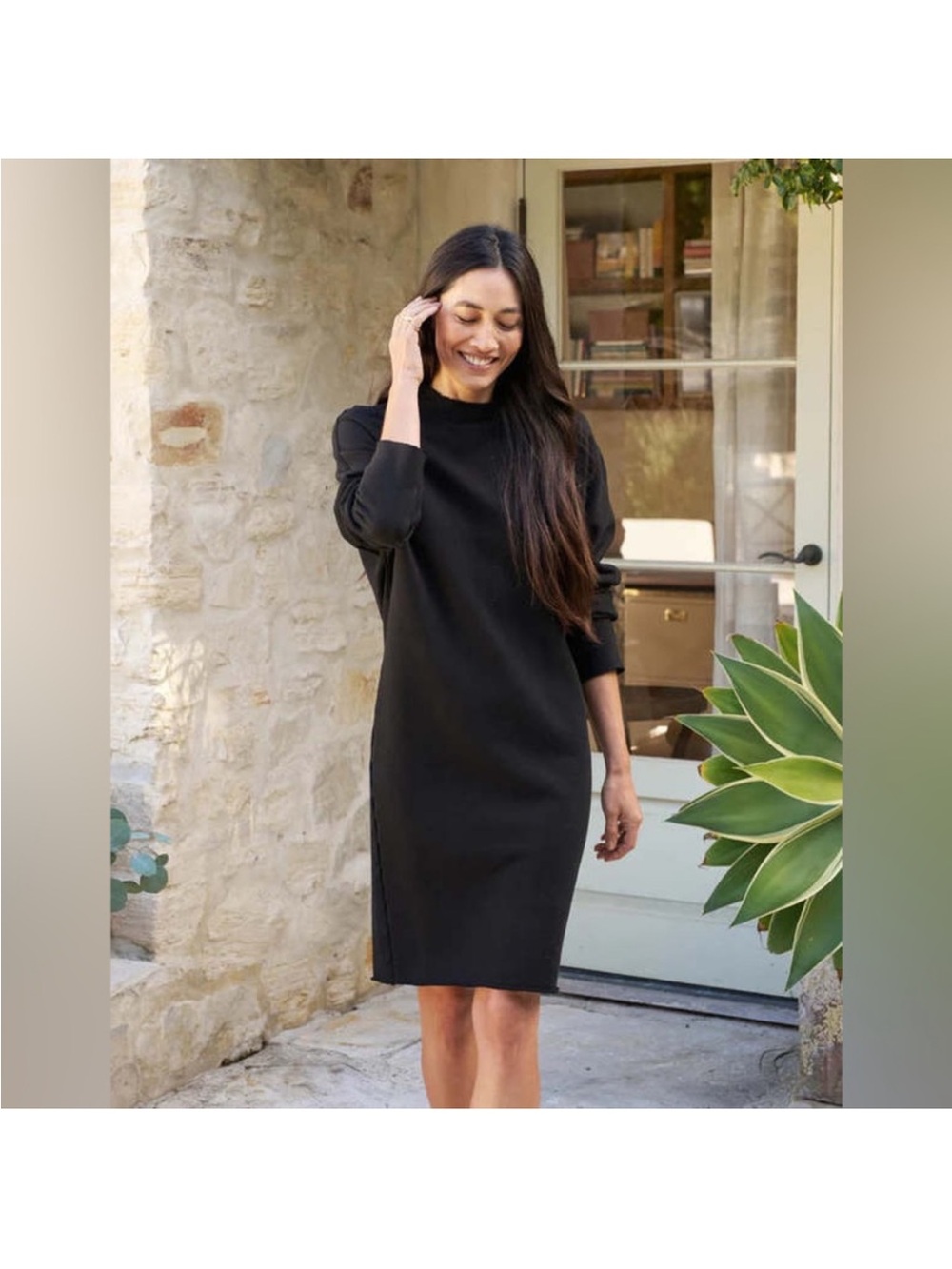 Frank & Eileen Izzie Sweatshirt Party Dress Black Size XS